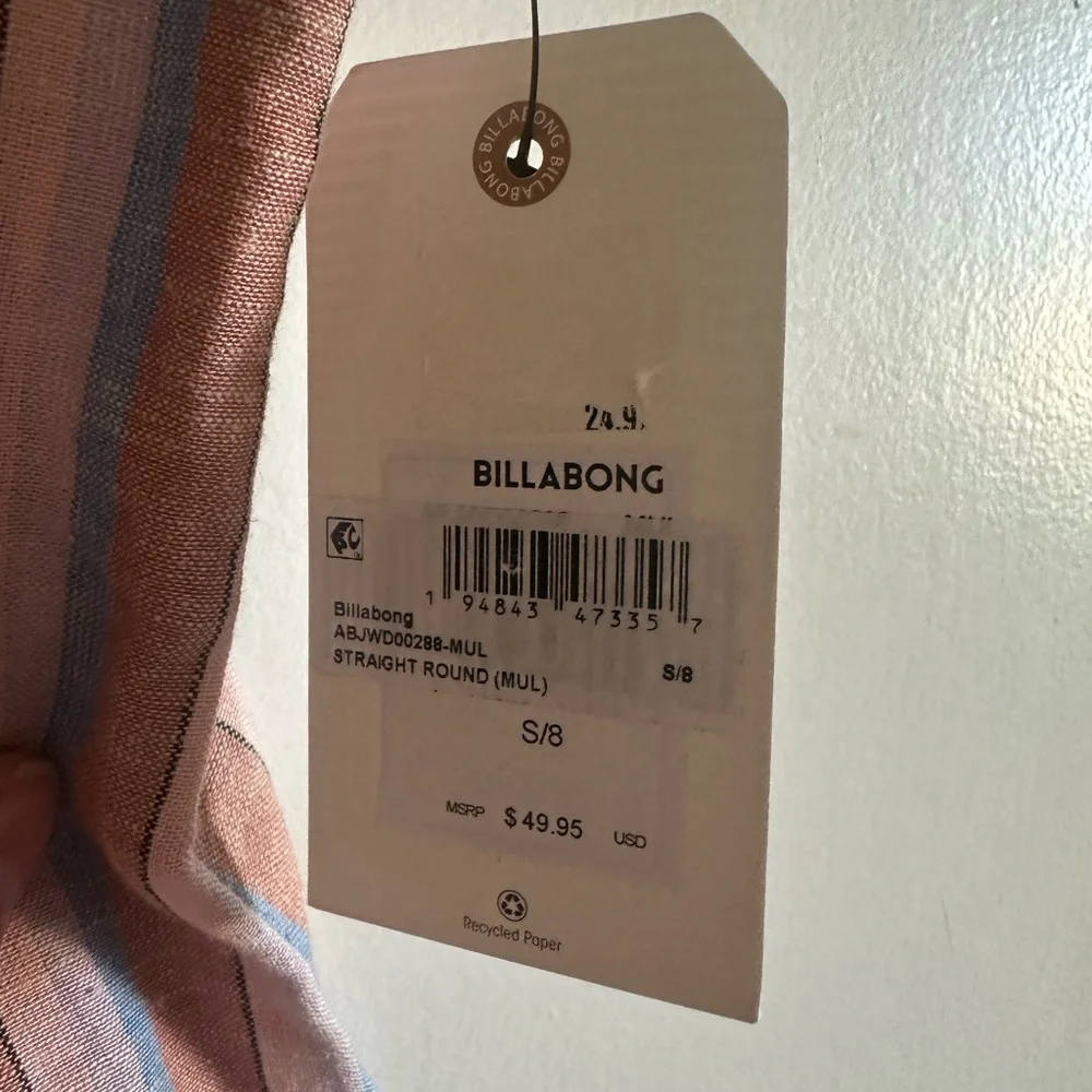 NWT Billabong Striped Beach Classic Front Pocket Mini Dress size Small - Picture 7 of 10